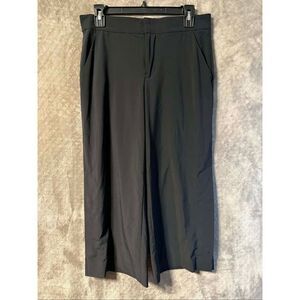 Athleta Women’s Tribeca Crop Black High Rise wide Leg Dress Pants size 6 s281969